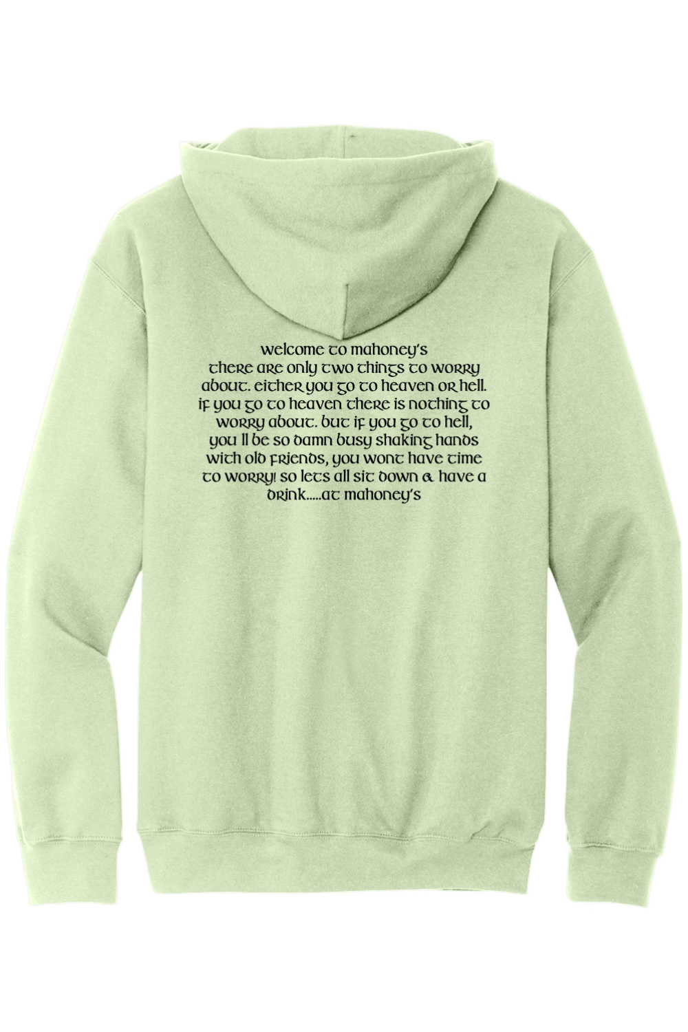 Welcome to Mahoney's in Black Mens Midweight Hoodie