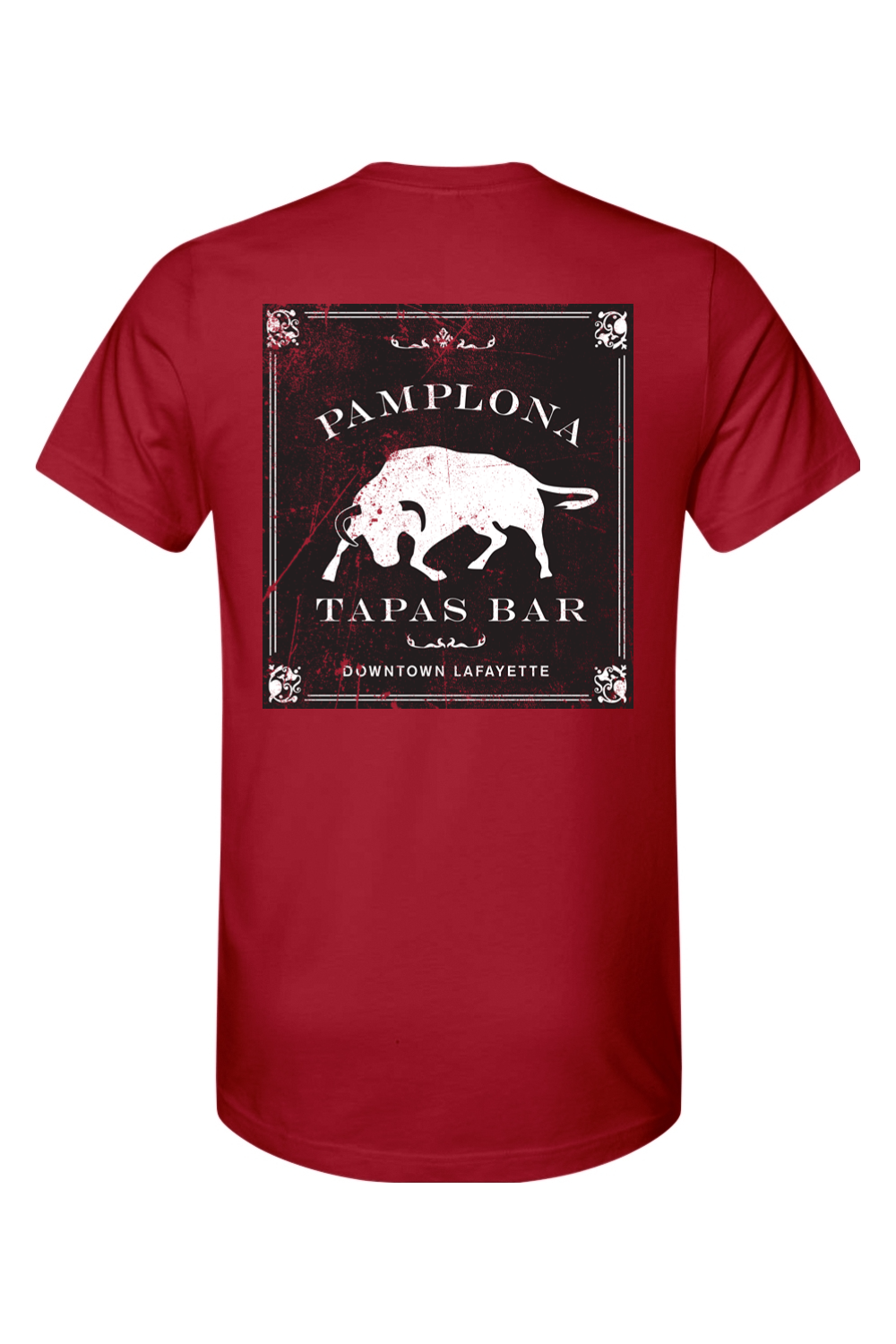 Pamplona Tapas Bar Red Cotton T-Shirt - Mens