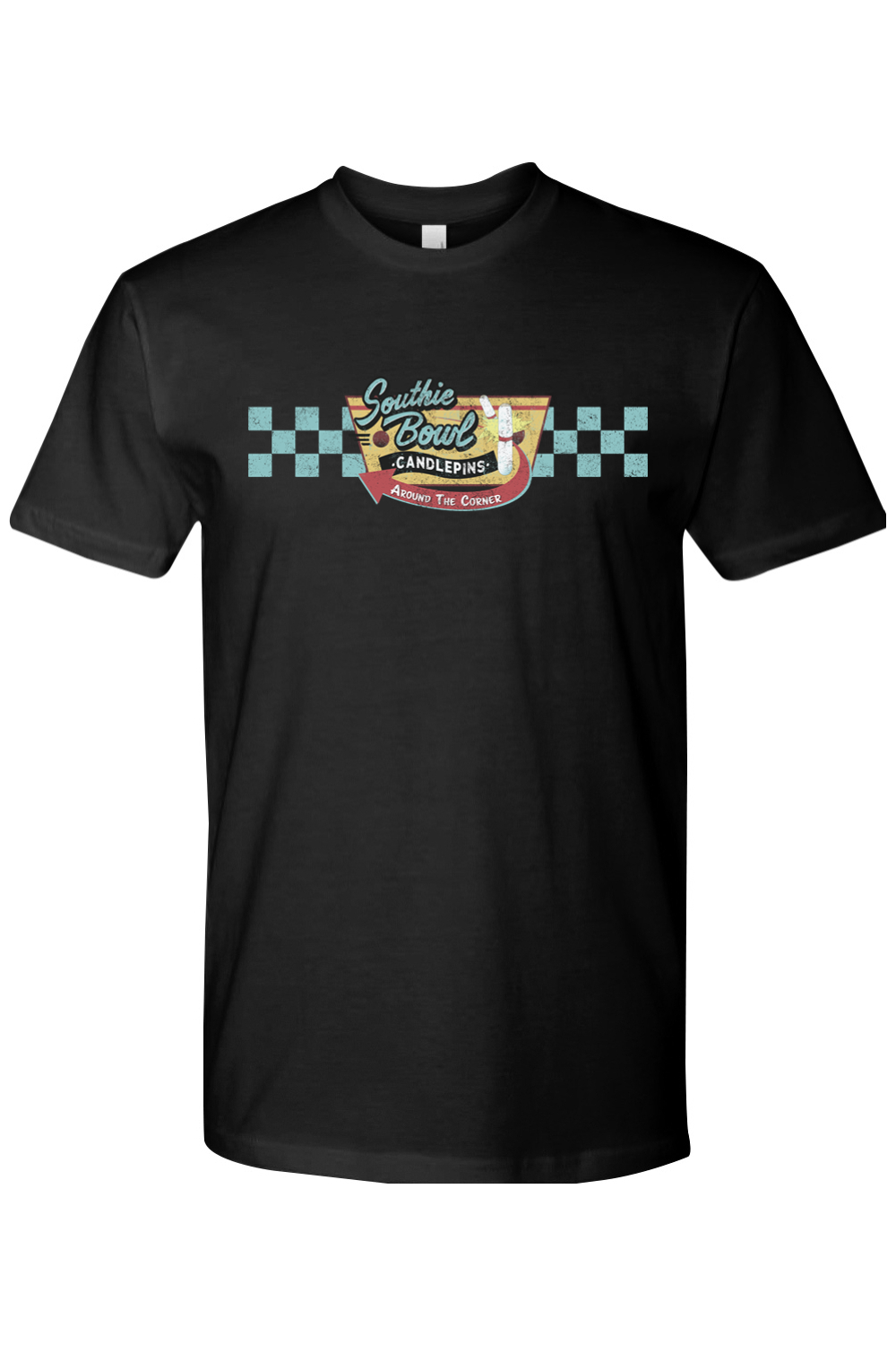 Checkered Southie Bowl Logo Mens Tee