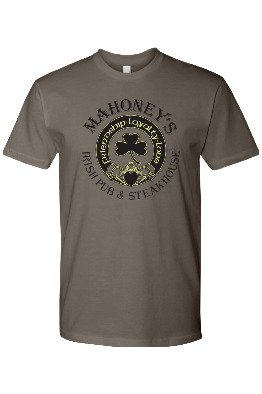 Mahoney's Irish Pub Black Logo Mens Fitted Crewneck Tee