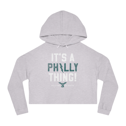 Crop Graphic Hoodie - Its A Philly Thing