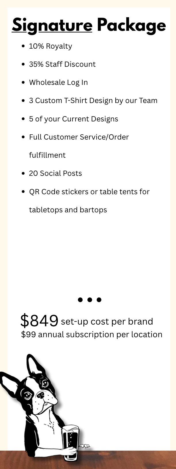 Membership Package & Subscription - Signature