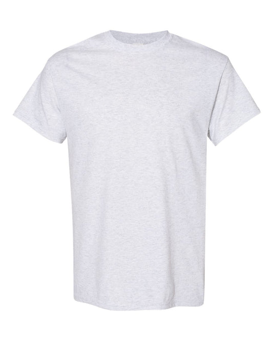 Ash Grey men's classic fit crewneck t-shirt made from a comfortable cotton-polyester blend.