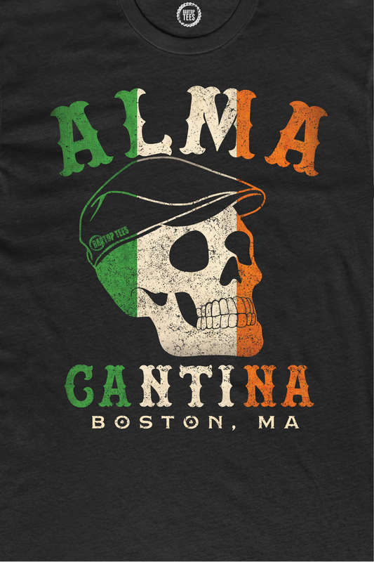 Alma Cantina Boston Irish Premium Fit 100% Cotton T-Shirt - Unisex
