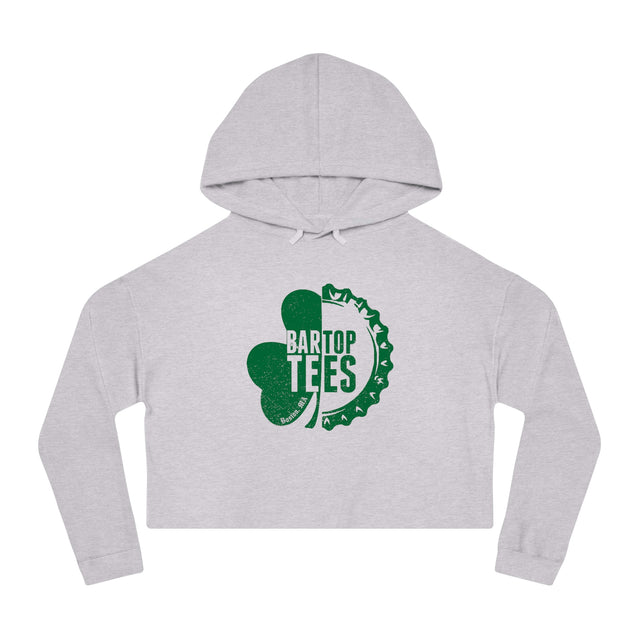 BarTop Shamrock Women’s Cropped Hooded Sweatshirt