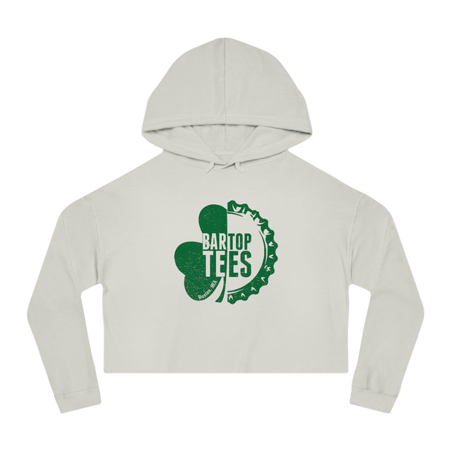 BarTop Shamrock Women’s Cropped Hooded Sweatshirt