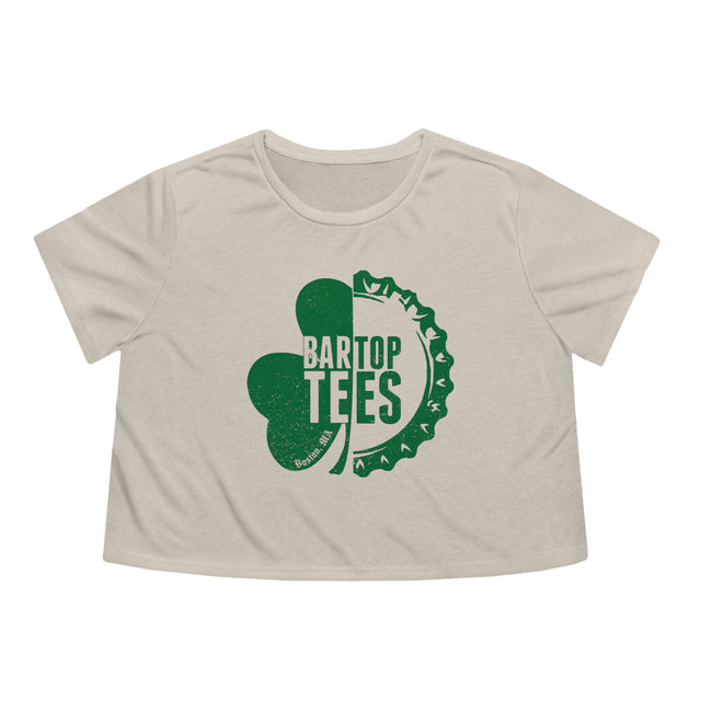 BarTop Shamrock Women's Flowy Cropped Tee