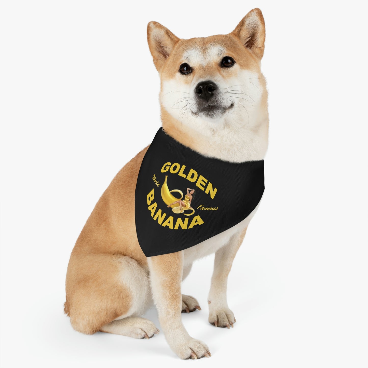 Golden Banana Pet Bandana Collar