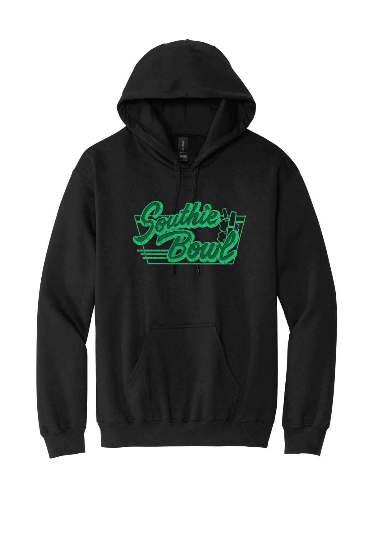 Southie Bowl Green Logo Mens Hoodie