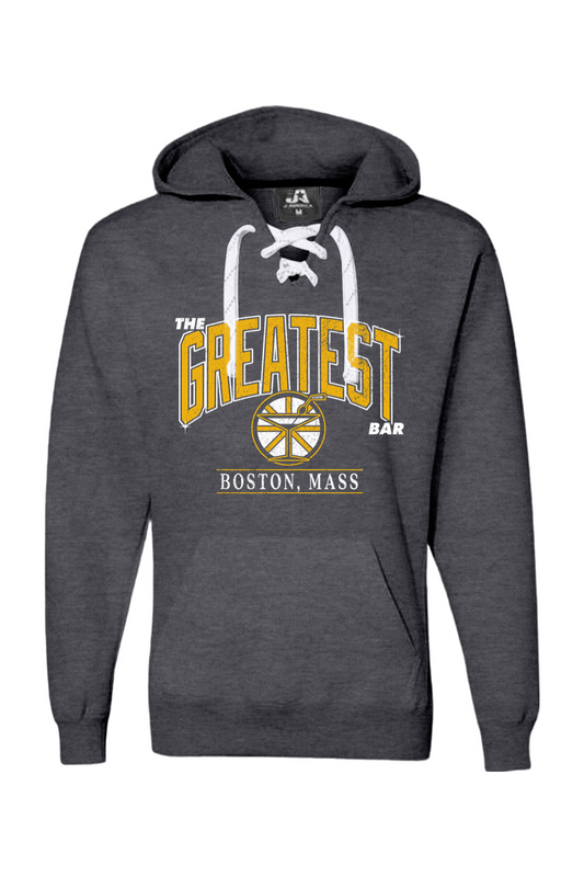 The Greatest Bar Hockey Sport Lace Hooded Sweatshirt