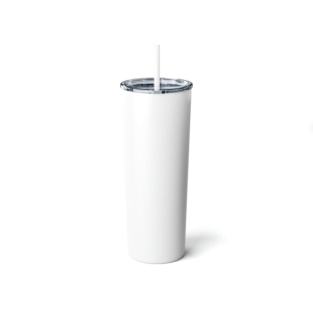 Jake n JOES Skinny Steel Tumbler with Straw, 20oz