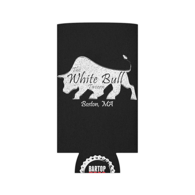 Can Cooler - White Distressed Logo - Black