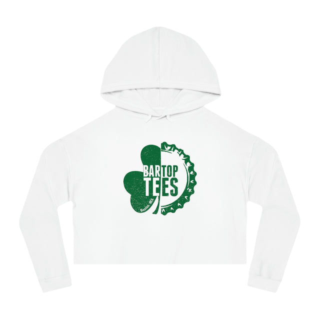 BarTop Shamrock Women’s Cropped Hooded Sweatshirt