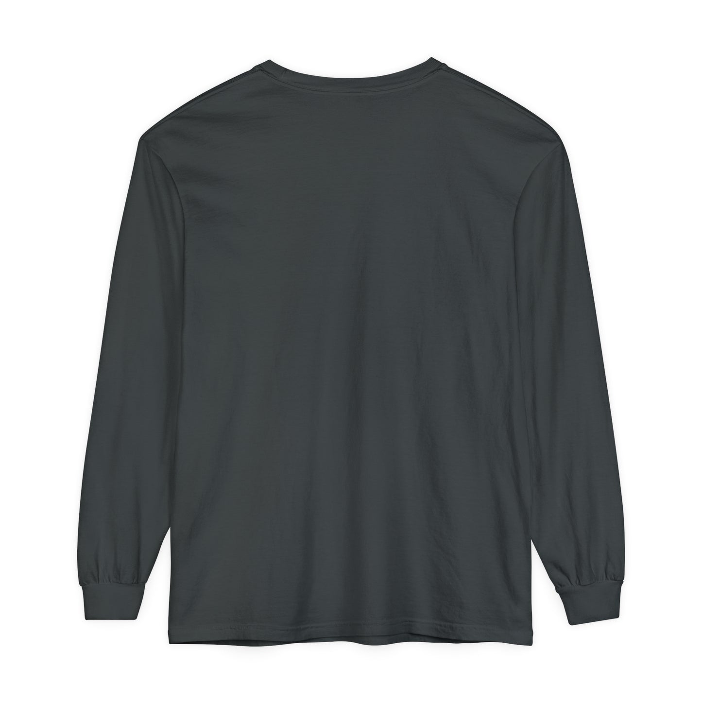 Yellow Distressed Logo - Unisex Garment-dyed Long Sleeve T-Shirt