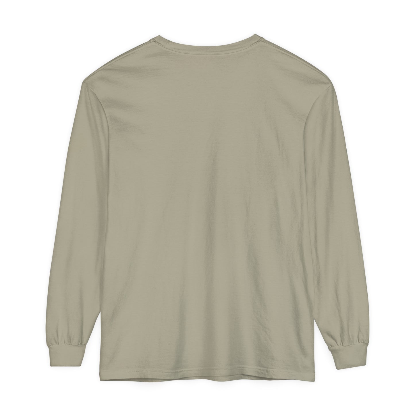 Yellow Distressed Logo - Unisex Garment-dyed Long Sleeve T-Shirt