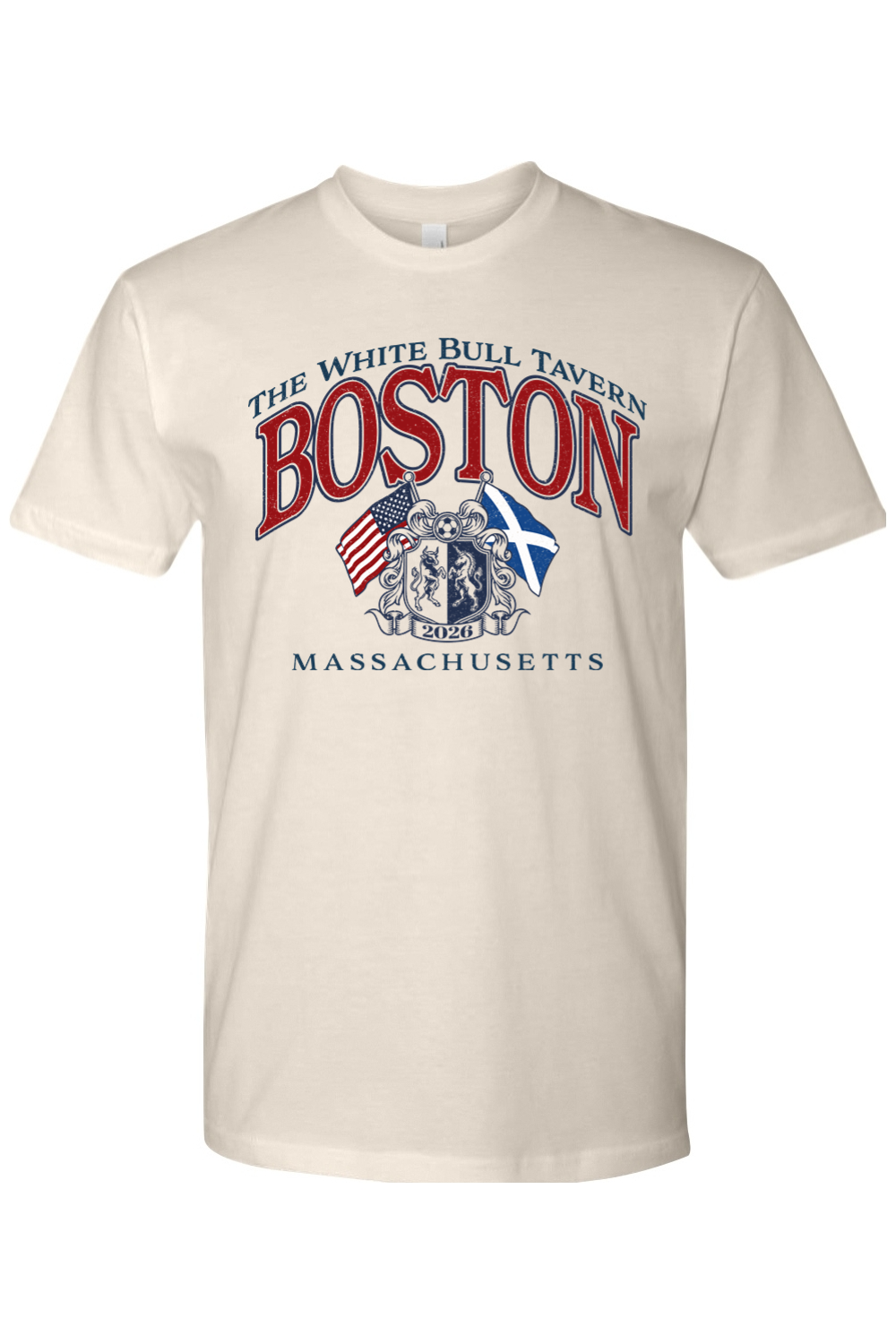 White Bull Scottish Crest Cotton T-Shirt - Men's