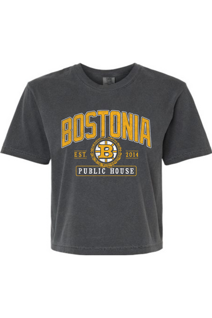 Bostonia Black & Gold Comfort Colors Boxy T-Shirt - Women's
