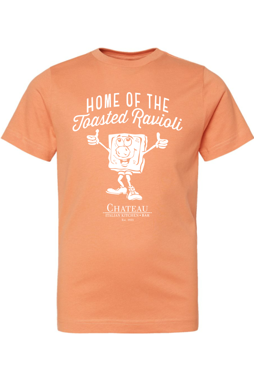 Chateau Home of the Toasted Ravioli Cotton *Spring Colors* T-Shirt - Youth