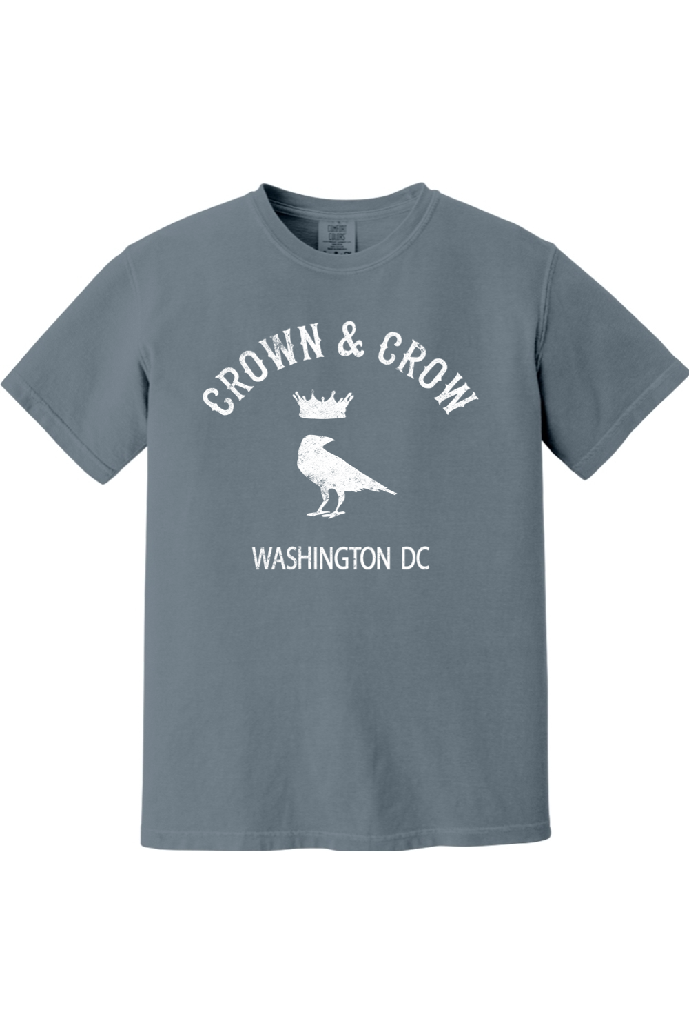 Crown & Crow in White Unisex Garment-Dyed T-shirt