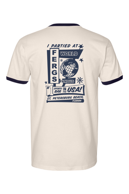 I Partied at Ferg's Cotton Ringer T-Shirt - Unisex