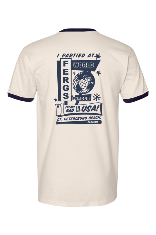 I Partied at Ferg's Cotton Ringer T-Shirt - Unisex