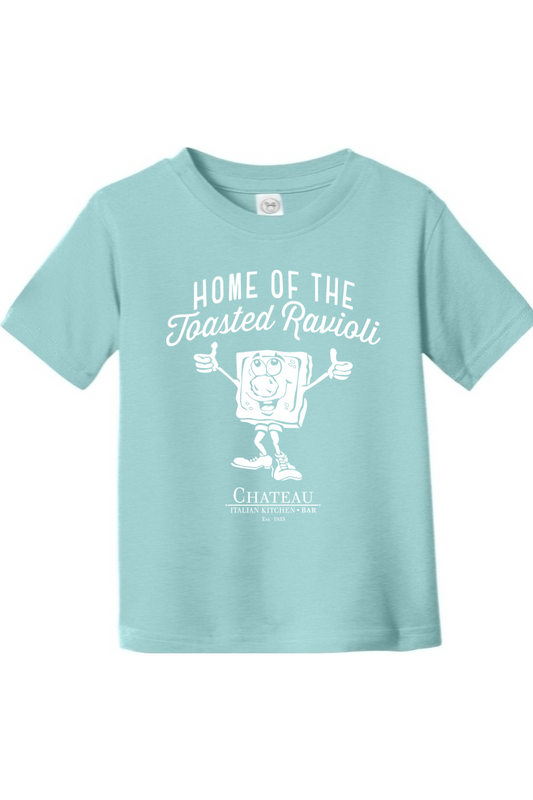 Chateau Home of the Toasted Ravioli Cotton *Spring Colors* T-Shirt - Toddler