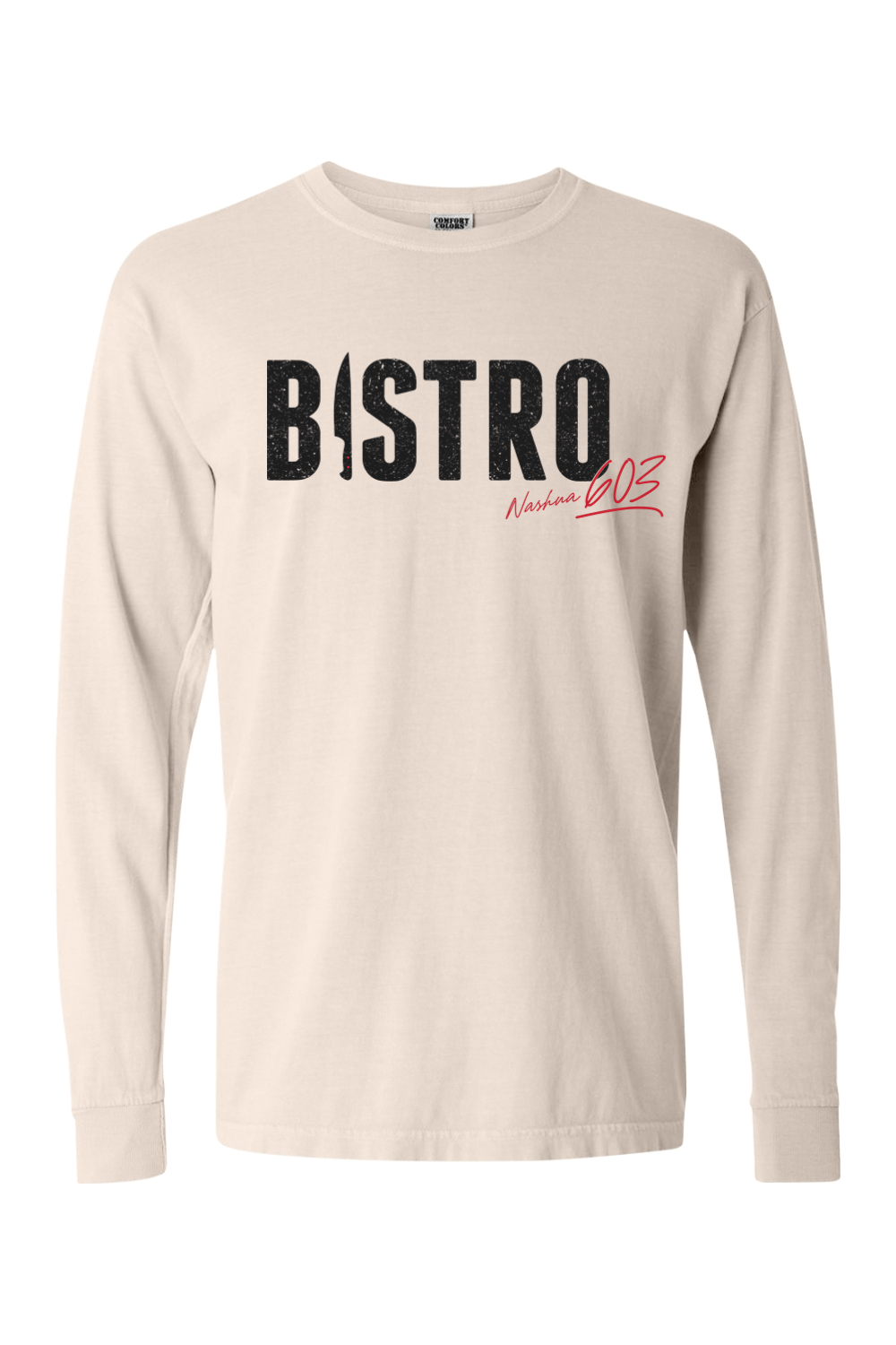 Bistro 603 Script Comfort Colors Long Sleeve T-Shirt - Men's