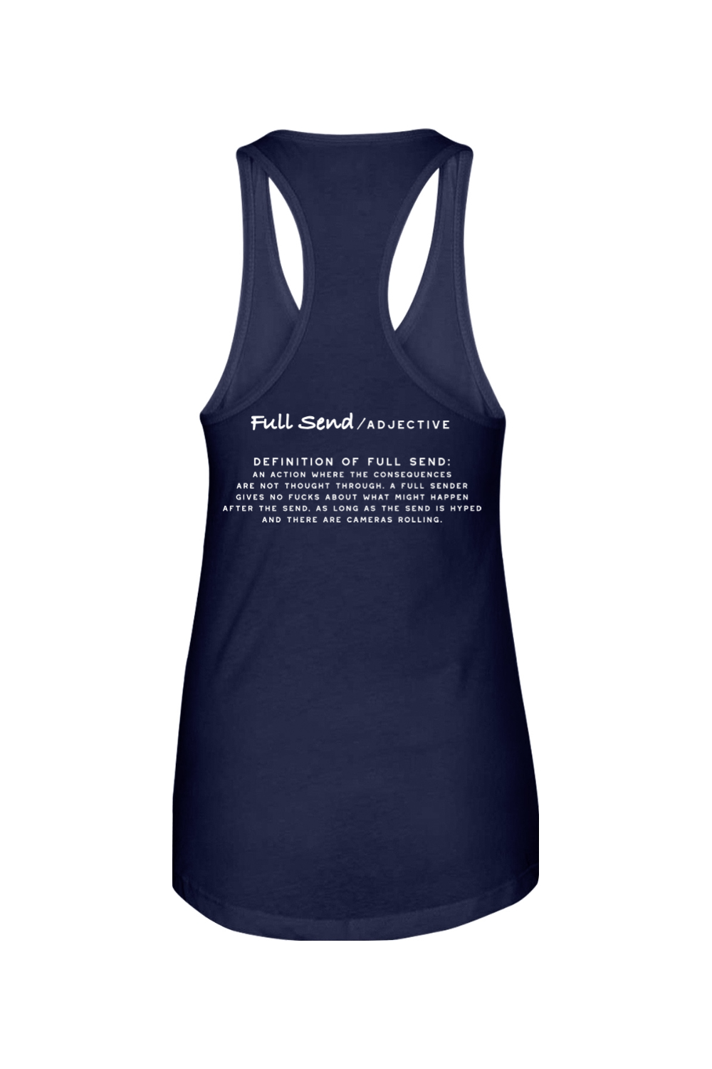 Full Send Definition Women's Racerback Tank