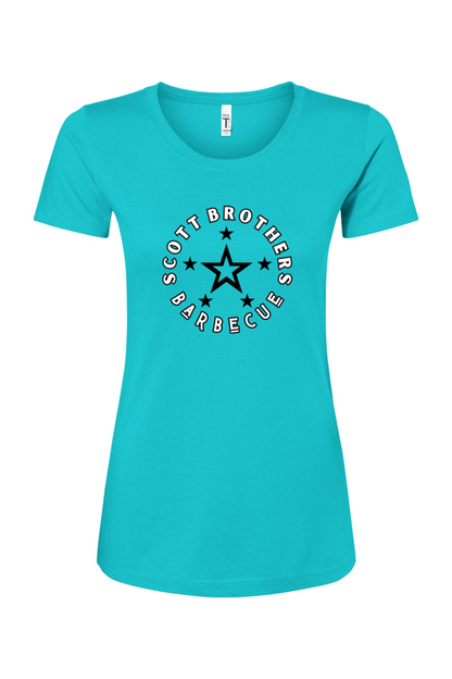 Scott Brothers Barbecue Black N' White Star Logo Cotton Tshirt - Women's