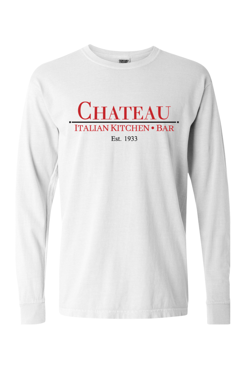 Chateau Italian Kitchen & Bar Large Logo Comfort Colors Long Sleeve T-Shirt - Unisex