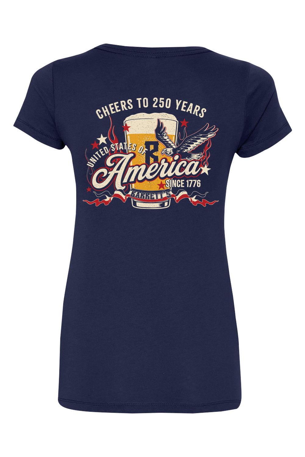 Barrett's Alehouse Cheers to 250 Years Cotton Blend V-Neck T-Shirt - Women's
