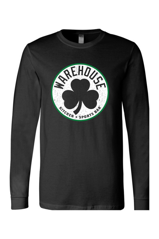 Warehouse Kitchen + Sports Bar Boston Clover Full Front Long Sleeve T-Shirt - Unisex