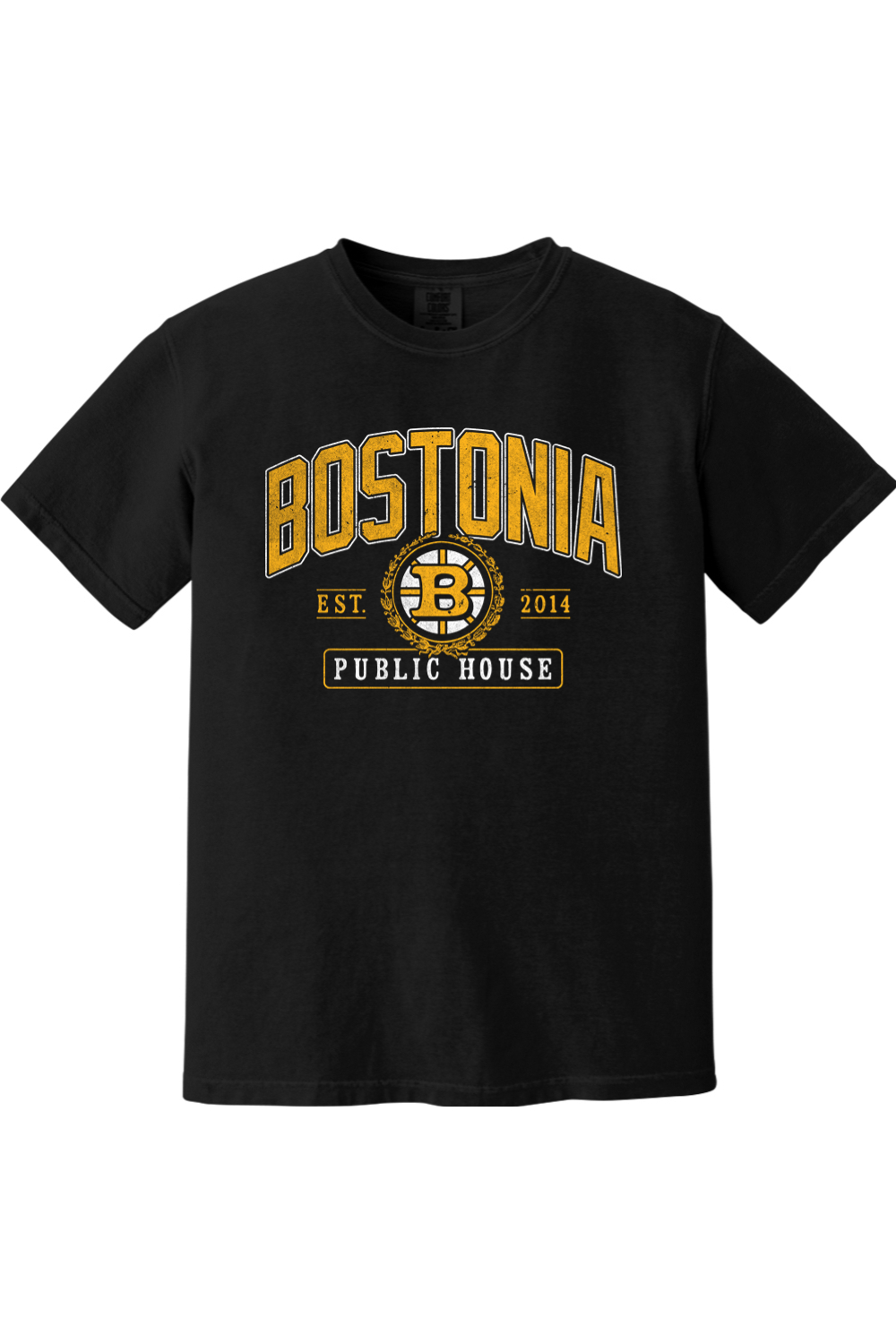 Bostonia Black & Gold Comfort Colors T-Shirt - Mens'