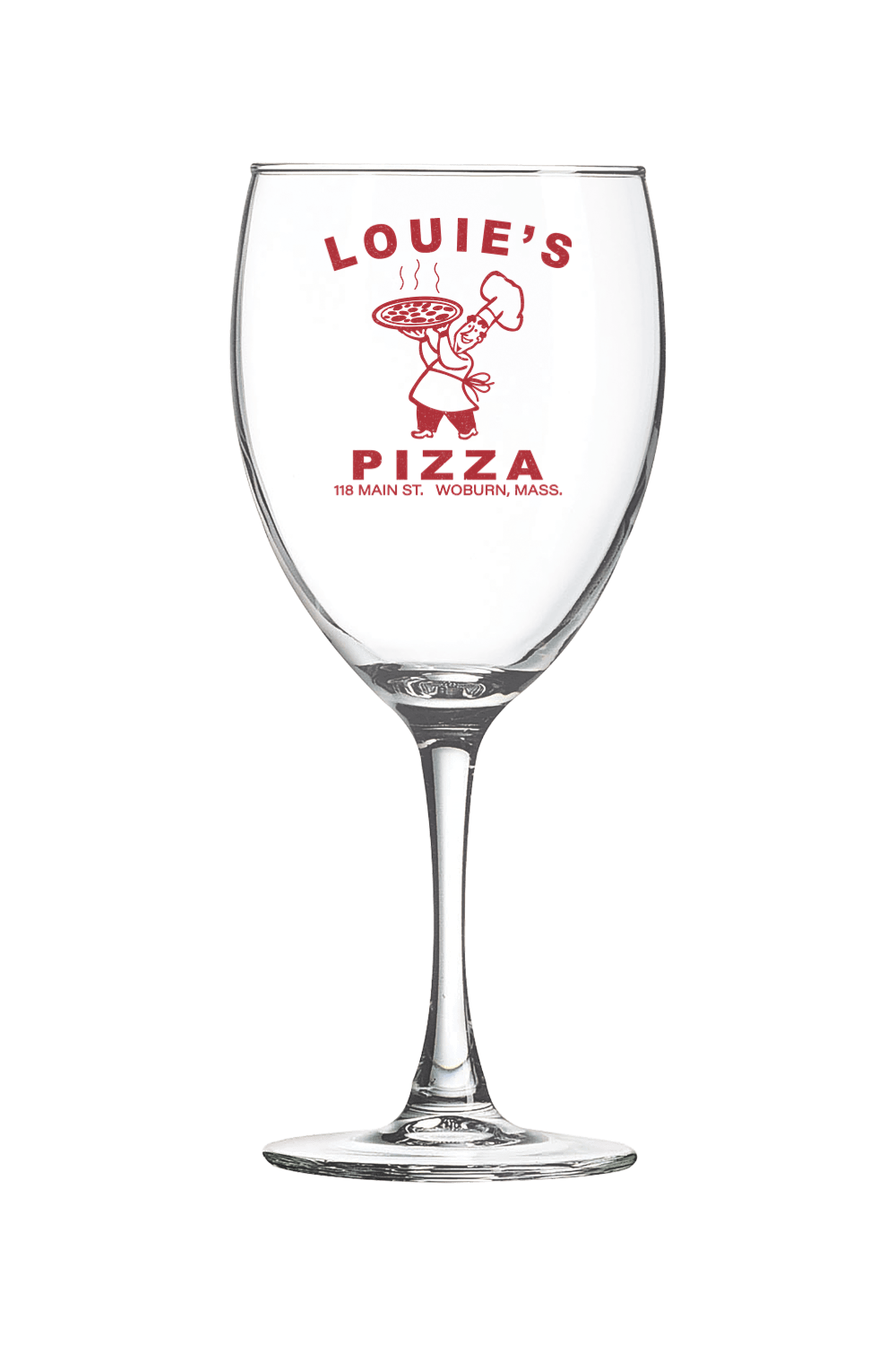Louie's Pizza 10.5 oz. Wine Glass
