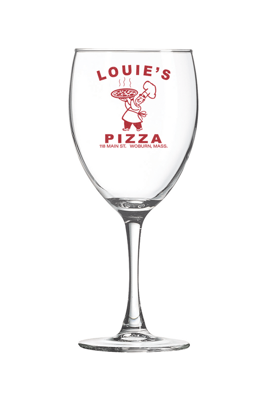 Louie's Pizza 10.5 oz. Wine Glass