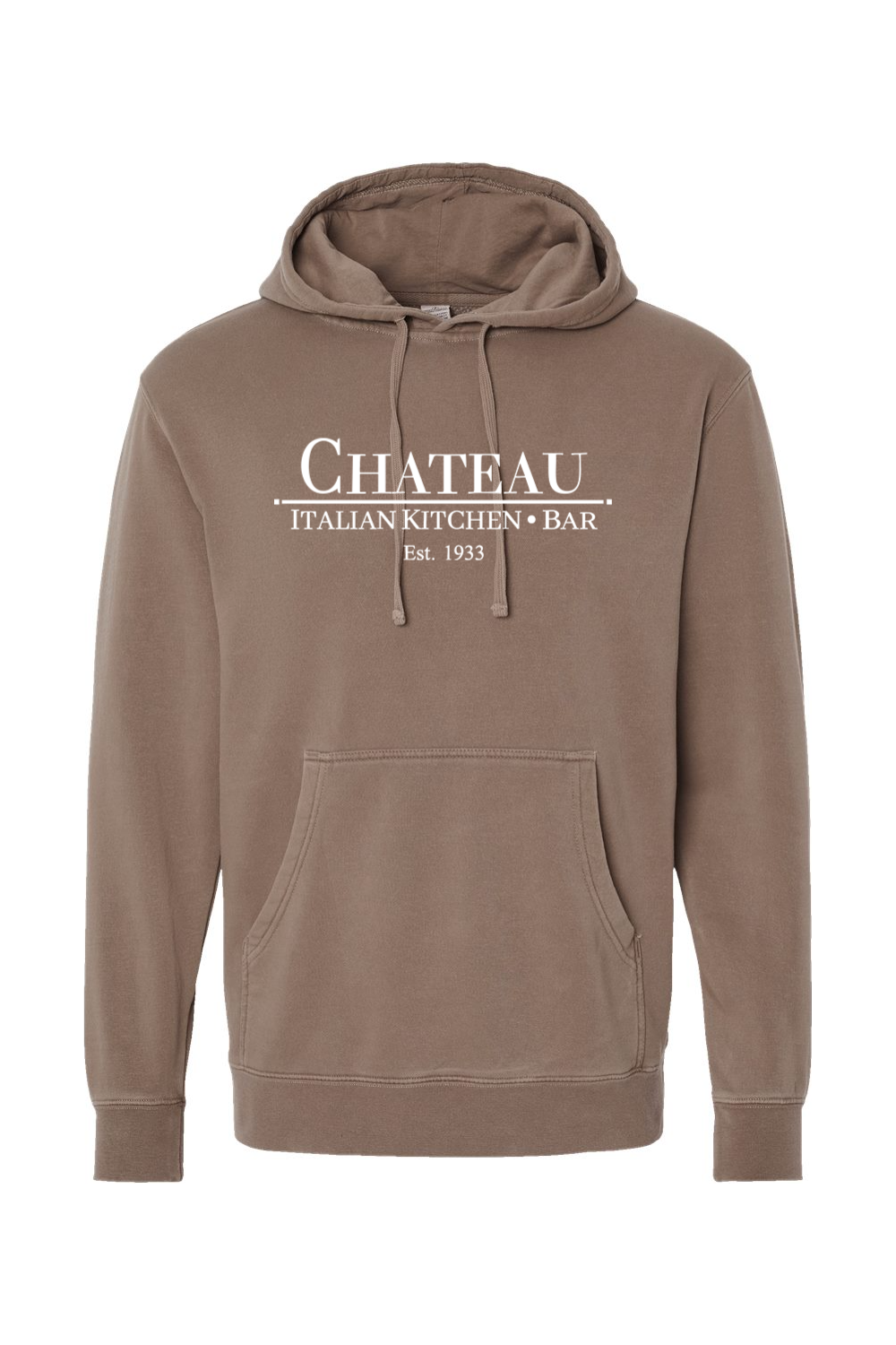Chateau Italian Kitchen & Bar Large Logo Pigment-Dyed Hoodie - Unisex Adult