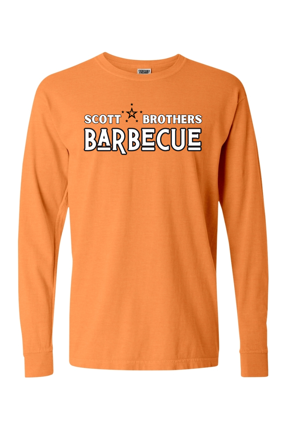 Scott Brothers Barbecue Black N' White Logo Comfort Colors Long Sleeve T-Shirt - Unisex