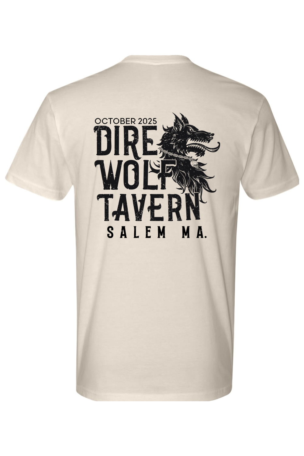 Dire Wolf Tavern Skull Chain 100% Cotton T-Shirt - Mens