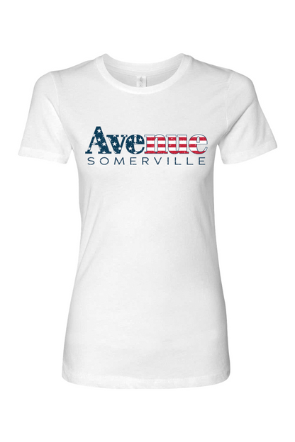 Avenue Kitchen + Bar American Flag Cotton T-Shirt - Women's