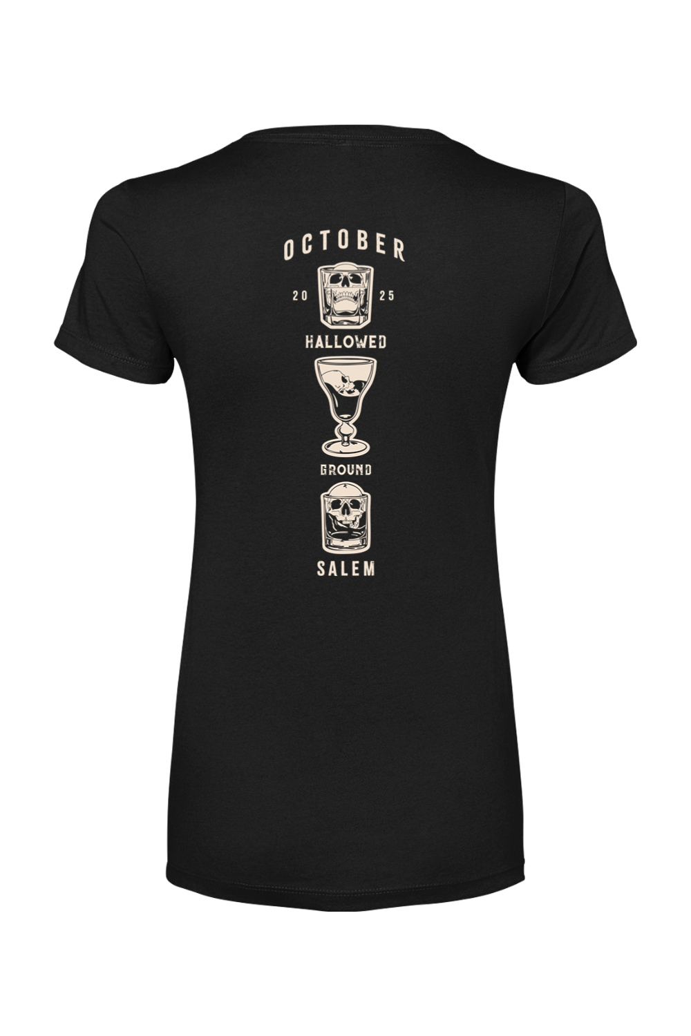 Hallowed Ground Skull October 2025 Cotton Blend T-Shirt - Women's