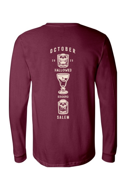 Hallowed Ground Skull October 2025 100% Cotton Long Sleeve T-Shirt - Unisex