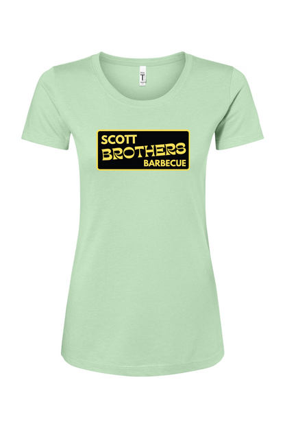 Scott Brothers Barbecue Black N' Gold Logo Cotton T-Shirt - Women's