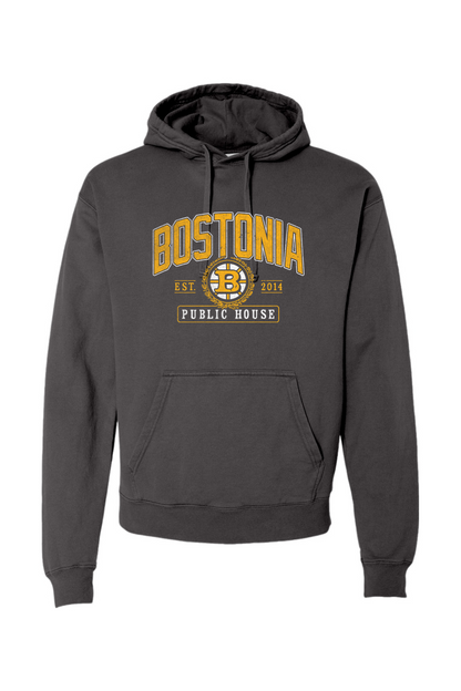 Bostonia Black & Gold Garment-Dyed Hoodie - Men's