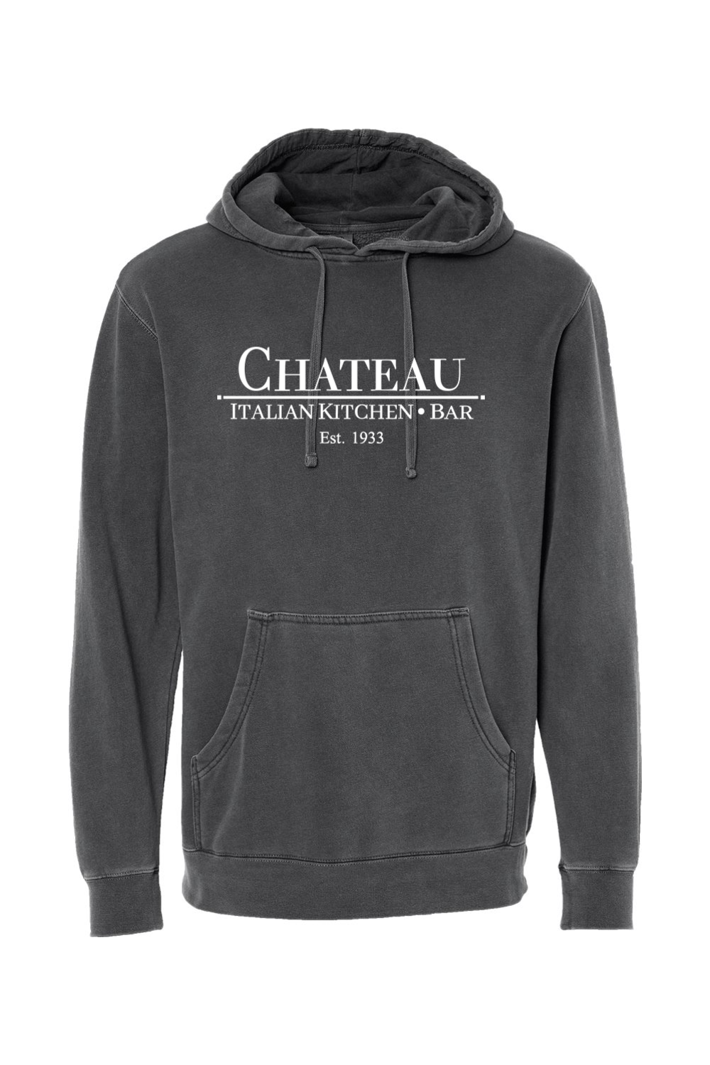 Chateau Italian Kitchen & Bar Large Logo Pigment-Dyed Hoodie - Unisex Adult