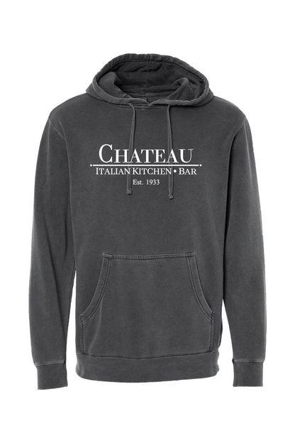 Chateau Italian Kitchen & Bar Large Logo Pigment-Dyed Hoodie - Unisex Adult