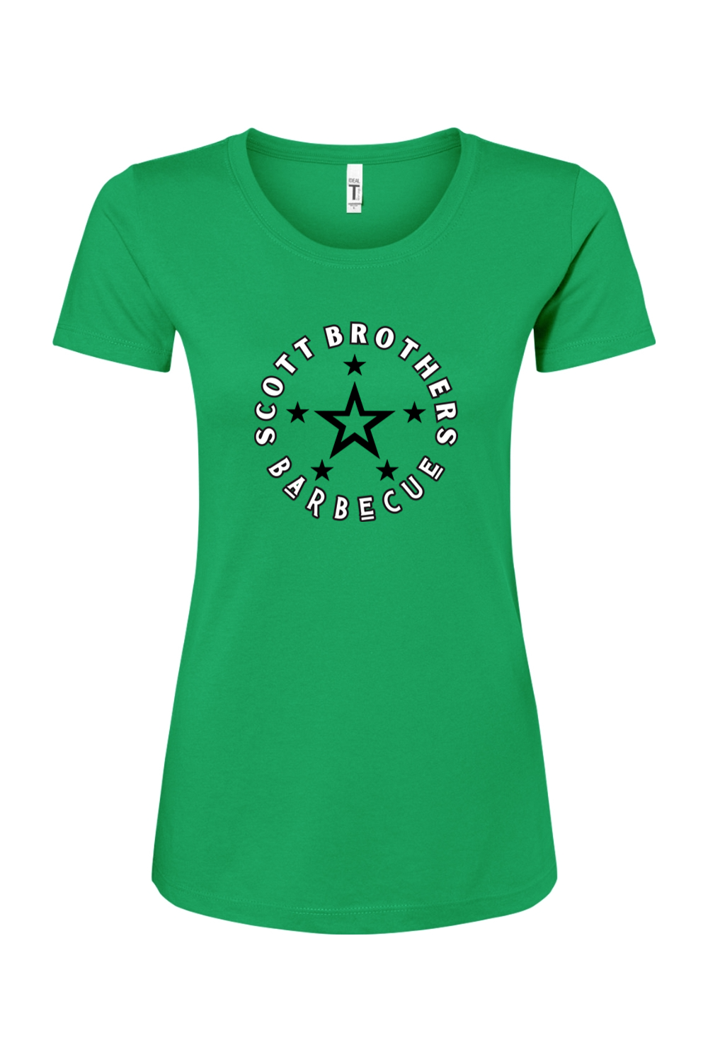 Scott Brothers Barbecue Black N' White Star Logo Cotton Tshirt - Women's