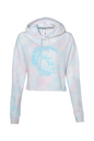Velvet Vine Blue & Tie Dye Lightweight Crop Hoodie  - Women's