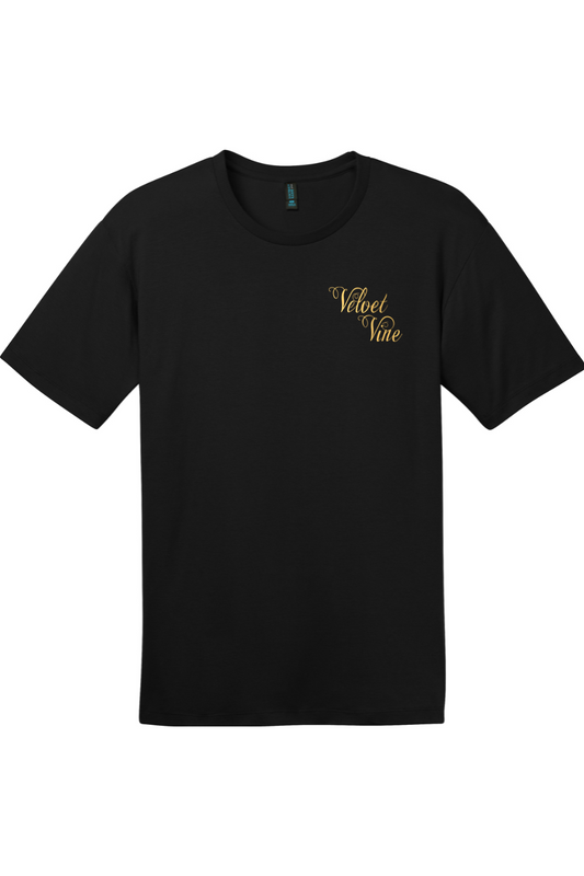 Velvet Vine Gold Logo with Front & Back Cotton T-Shirt - Unisex