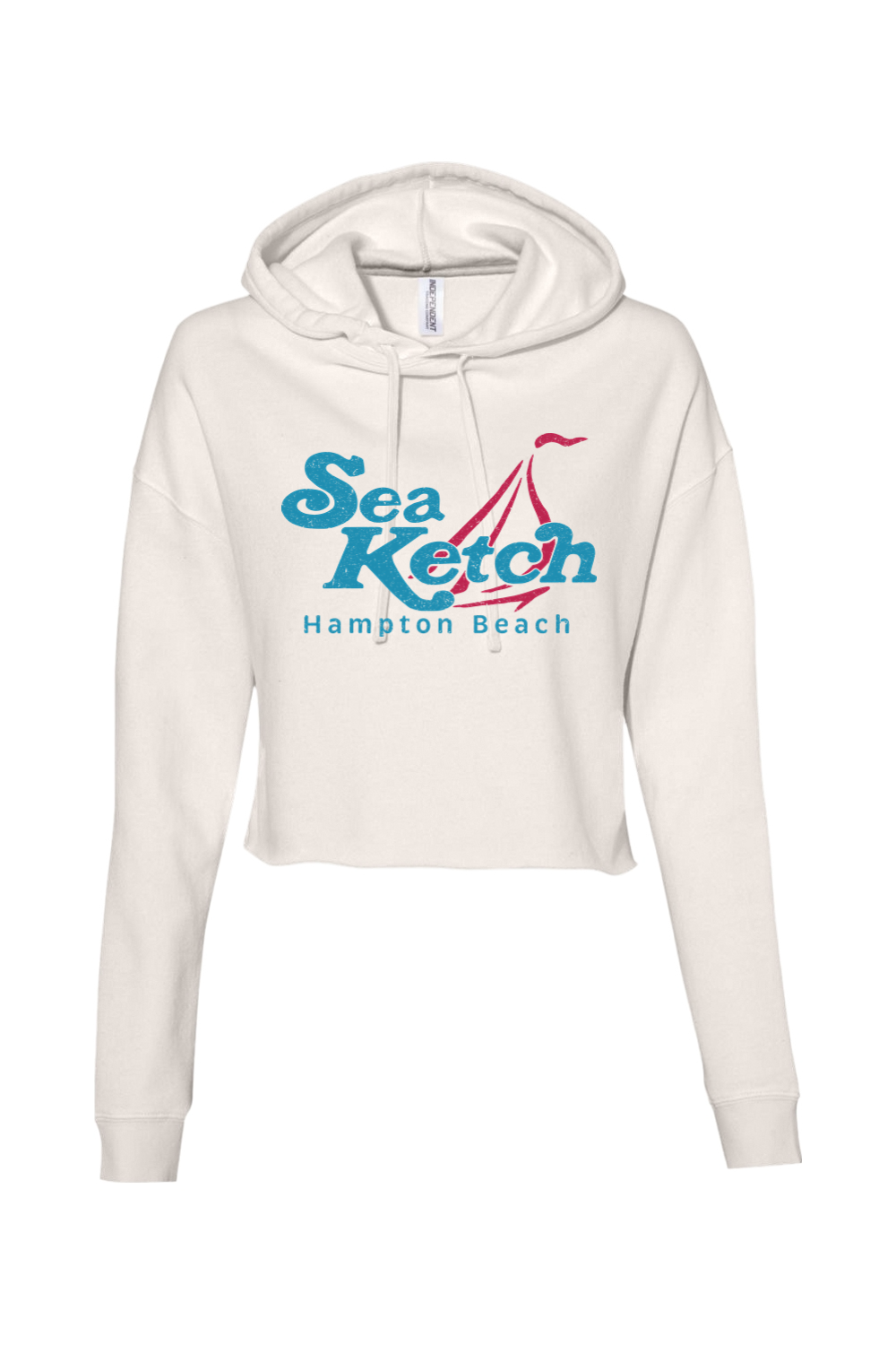 Sea Ketch Full Sail Women’s Lightweight Cropped Hooded Sweatshirt