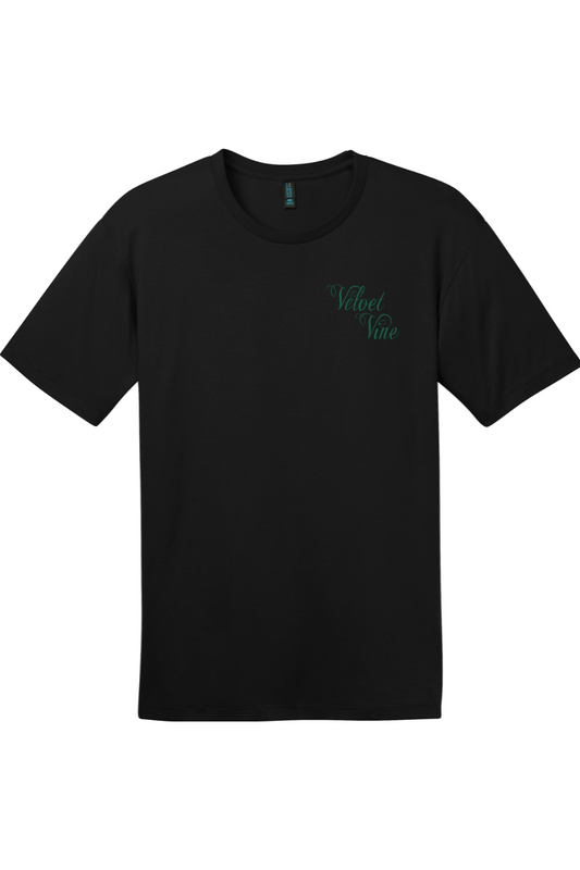 Velvet Vine Green Logo with Front & Back Cotton T-Shirt - Unisex